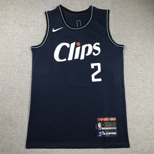 Men's LA Clippers Kawhi Leonard #2 Navy 2023/24 Swingman Jerseys - City Edition