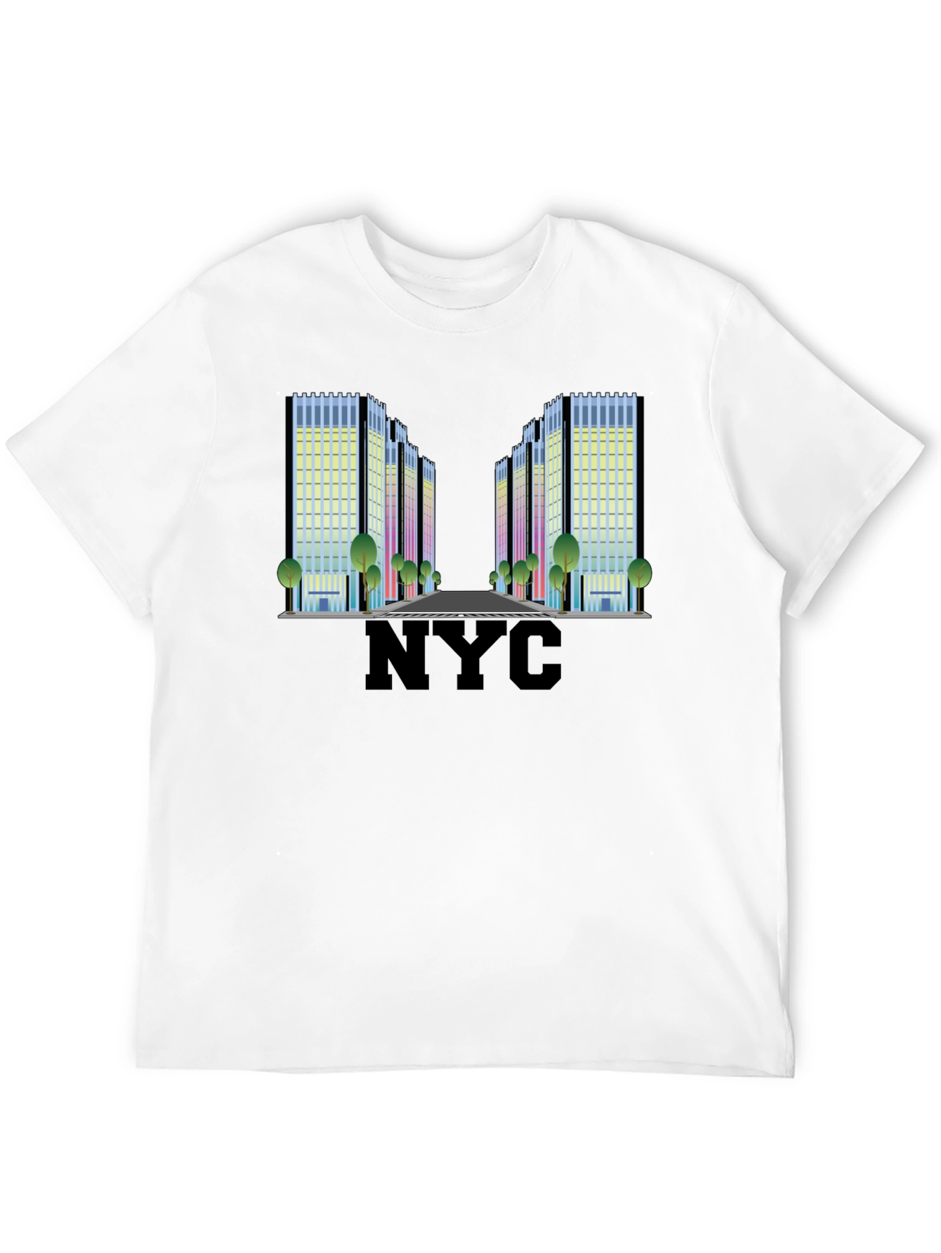 NYC Building Graphic Tee - Modern Cityscape T-Shirt