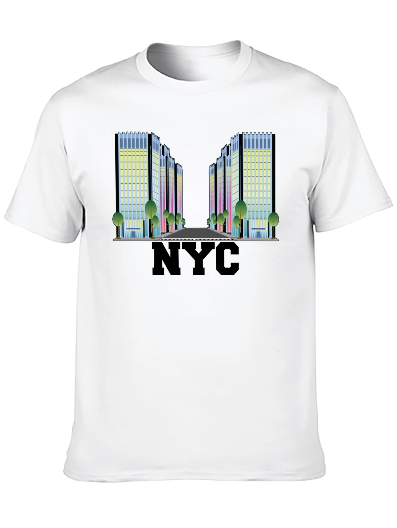 NYC Building Graphic Tee - Modern Cityscape T-Shirt