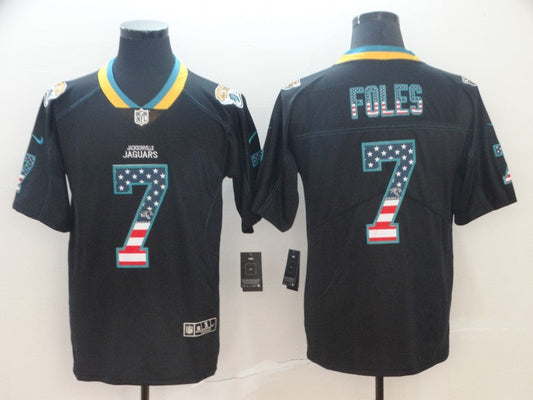 Men's Jacksonville Jaguars Nick Foles #7 Black Player Game Jerseys