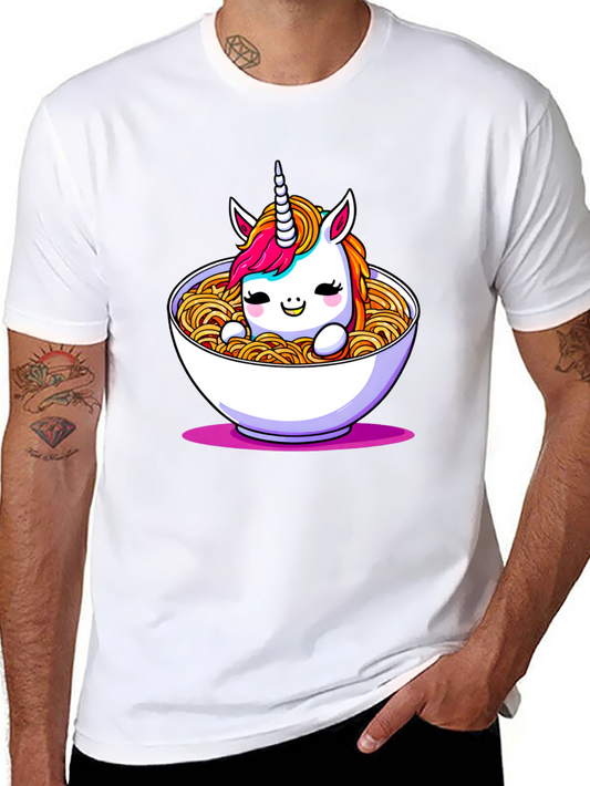 Unicorn Ramen Bowl Black T-Shirt