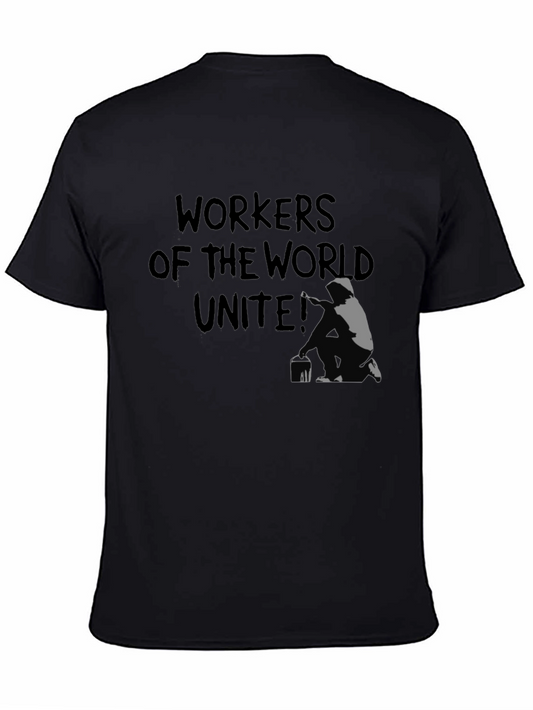 Workers Unite Graphic Tee - Street Art Style