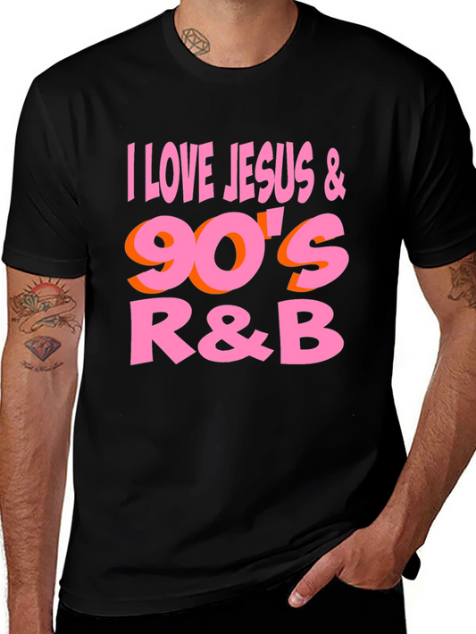 I Love Jesus & 90s R&B Graphic Tee - Stylish & Comfortable