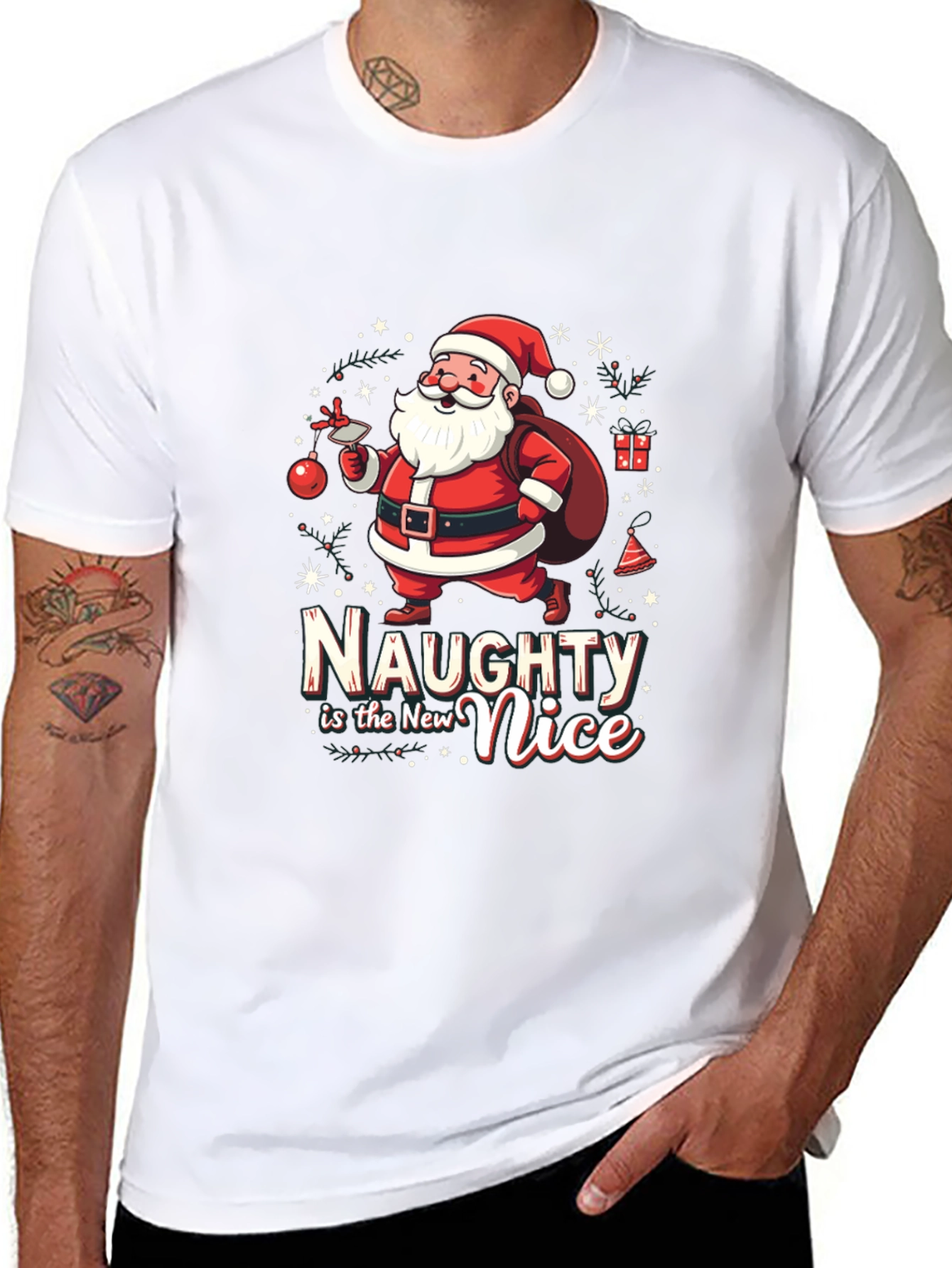 Naughty is the New Nice Santa T-Shirt