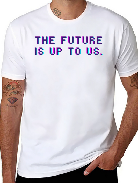 The Future Is Up to Us Retro Graphic Tee - Black