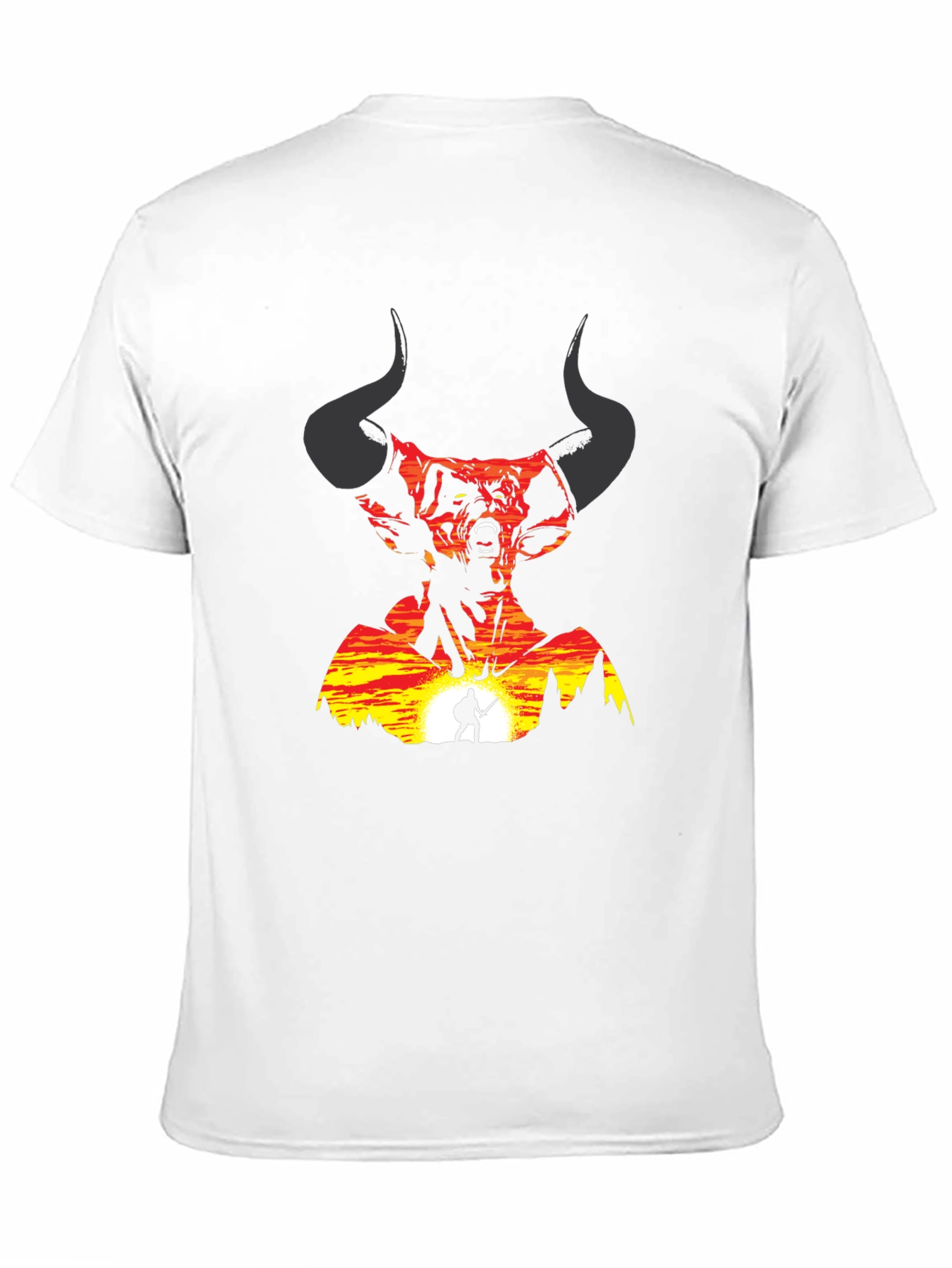 Epic Demon Warrior Graphic Tee - Black