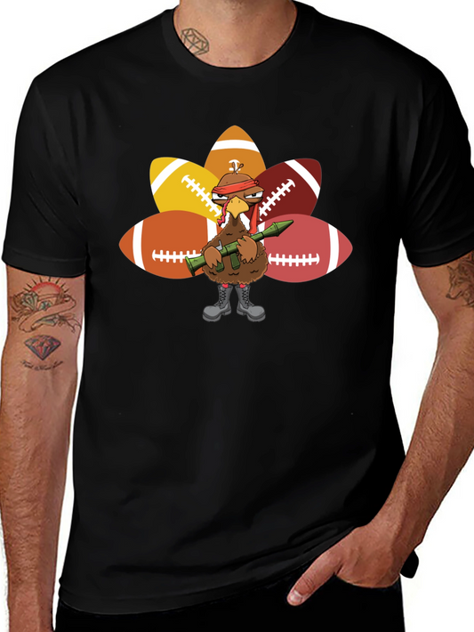 Thanksgiving Turkey Football T-Shirt