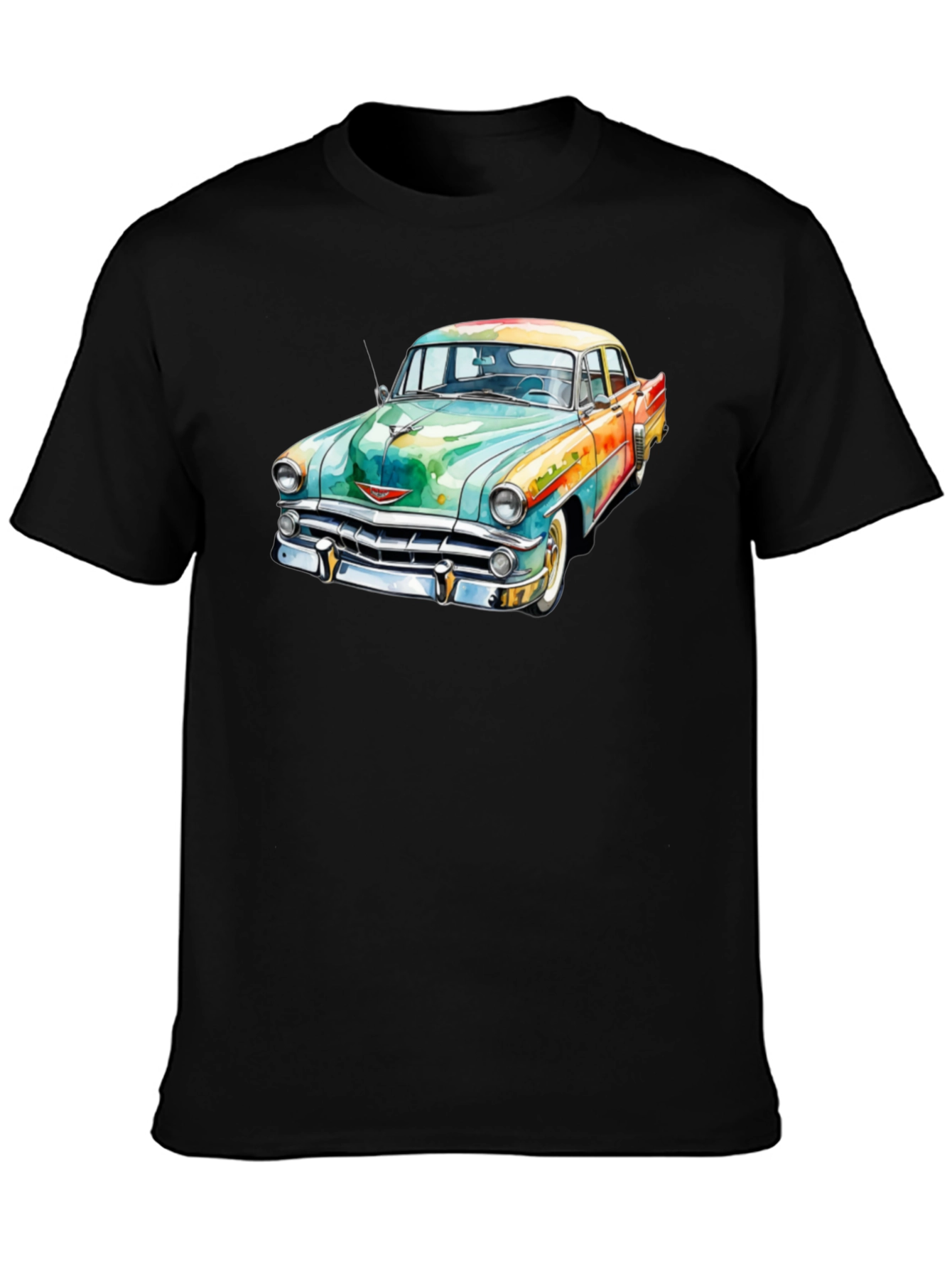 Classic Car Graphic T-Shirt - Mens Black Tee