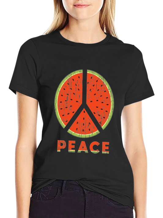 Watermelon Peace Sign Graphic Tee
