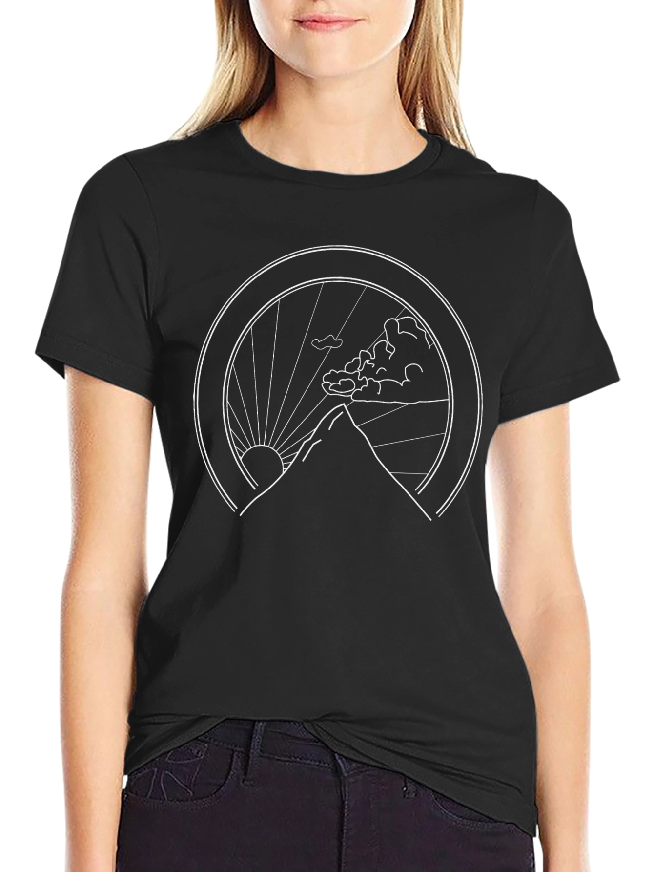 Mountainscape Graphic Tee - Black