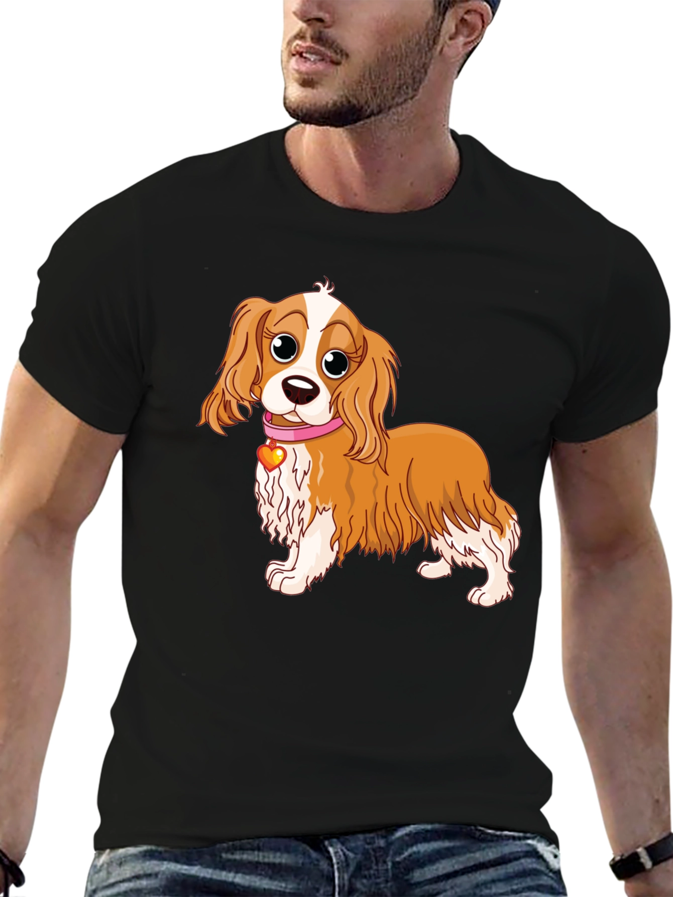 Cavalier Spaniel Cartoon Tee - Cute Dog Lover Shirt