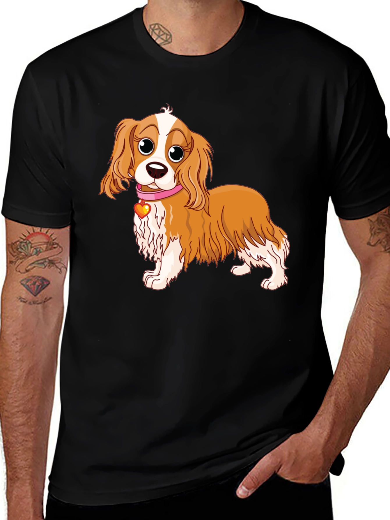Cavalier Spaniel Cartoon Tee - Cute Dog Lover Shirt