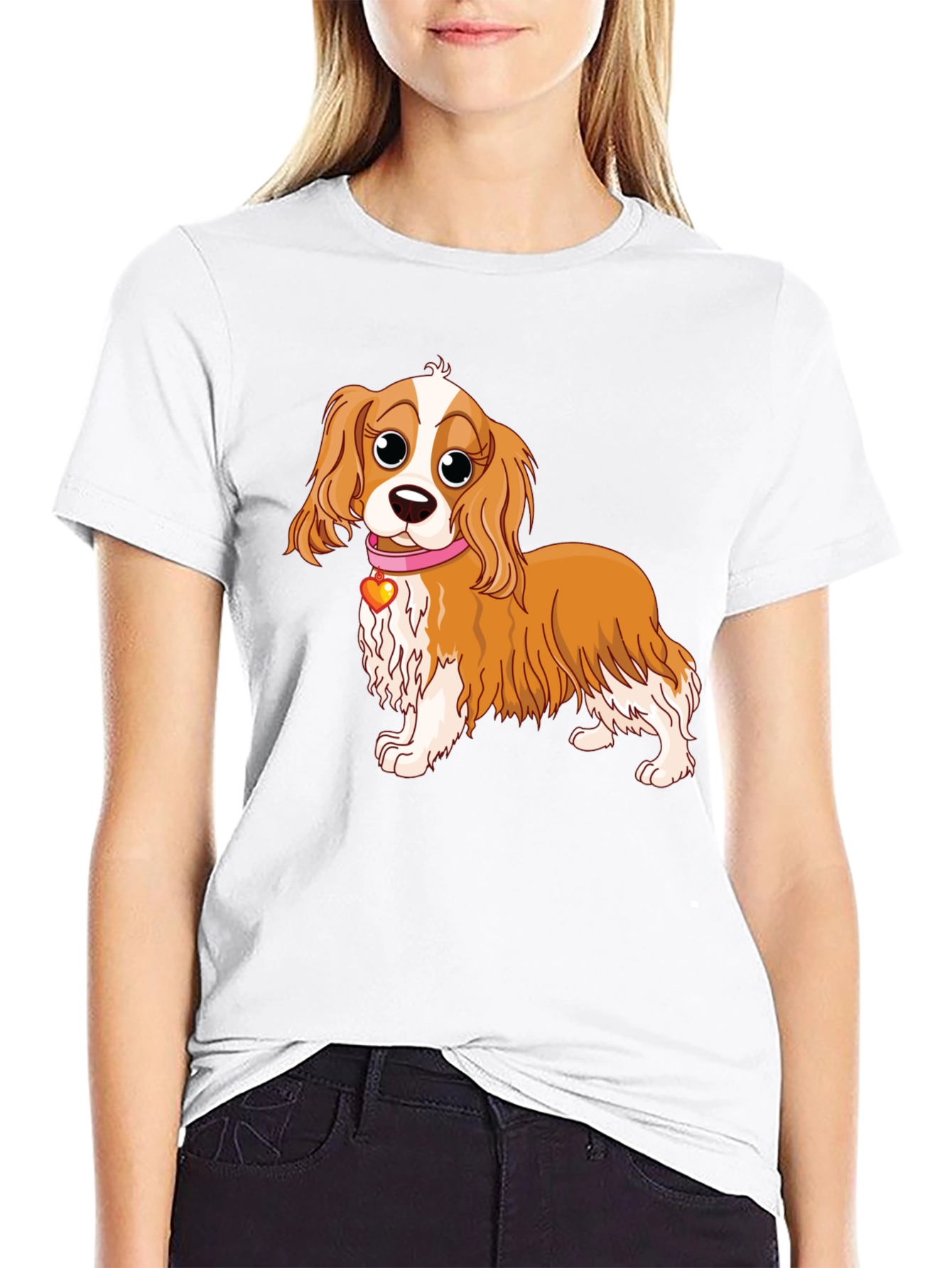 Cavalier Spaniel Cartoon Tee - Cute Dog Lover Shirt