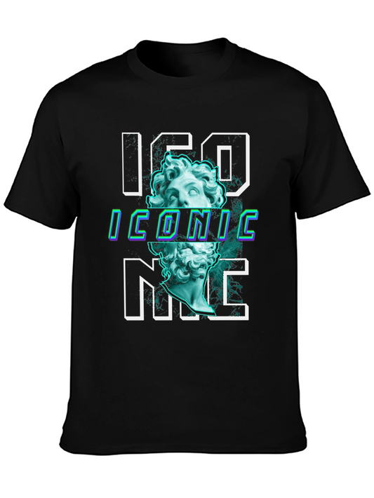 Iconic Graphic Print Tee - Trendy Black T-Shirt