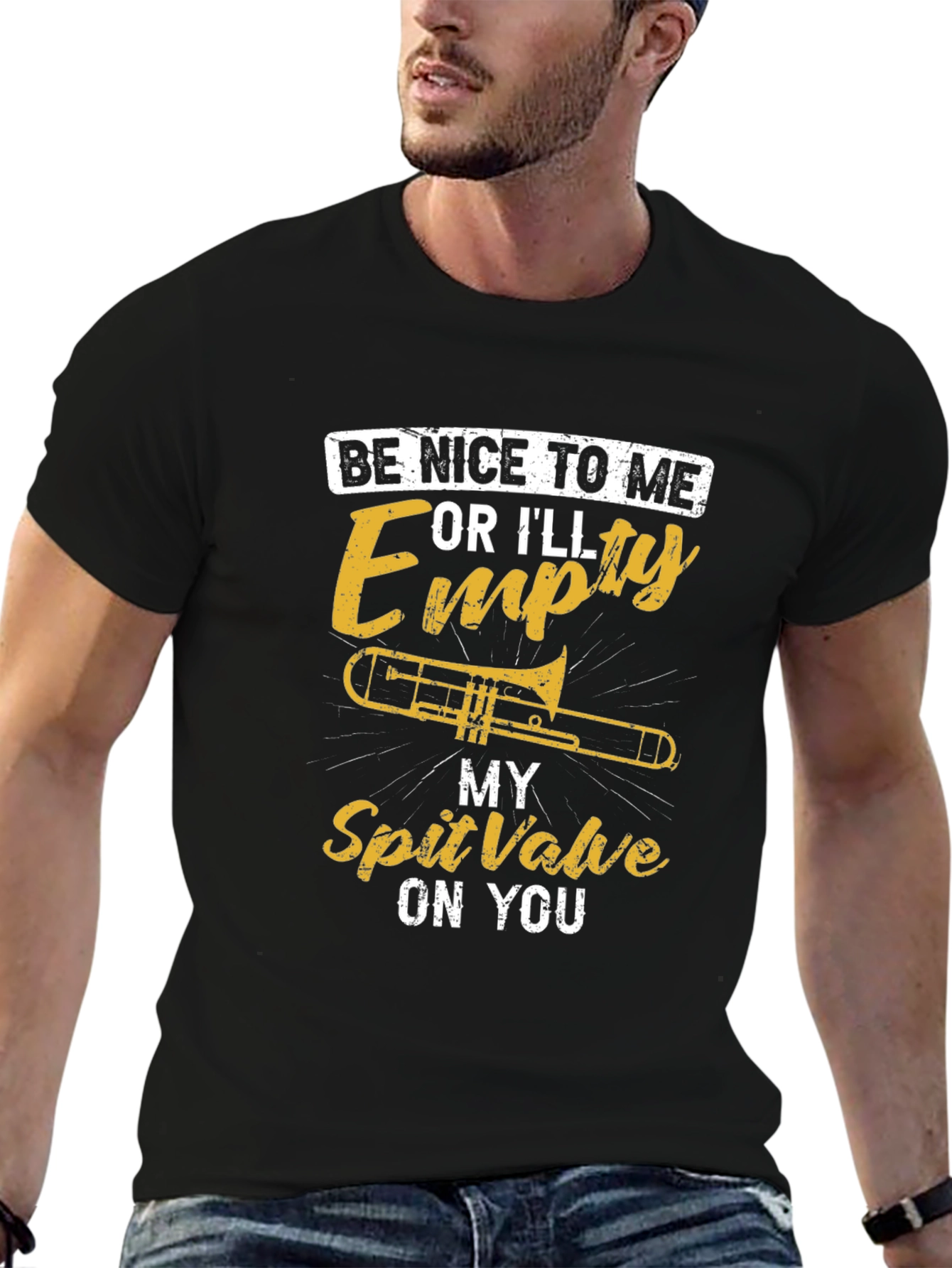 Funny Trombone T-Shirt: Be Nice or Else!