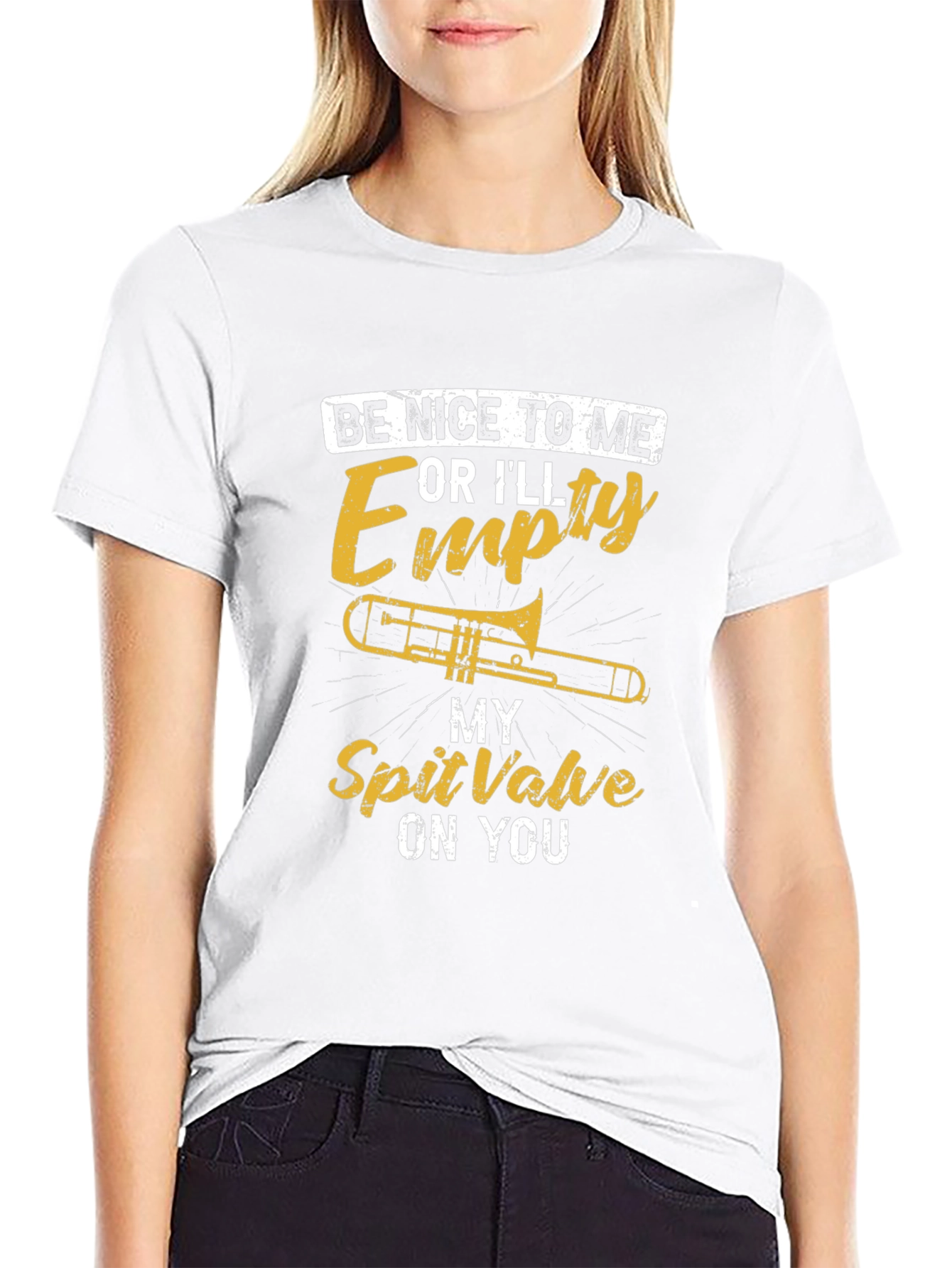 Funny Trombone T-Shirt: Be Nice or Else!