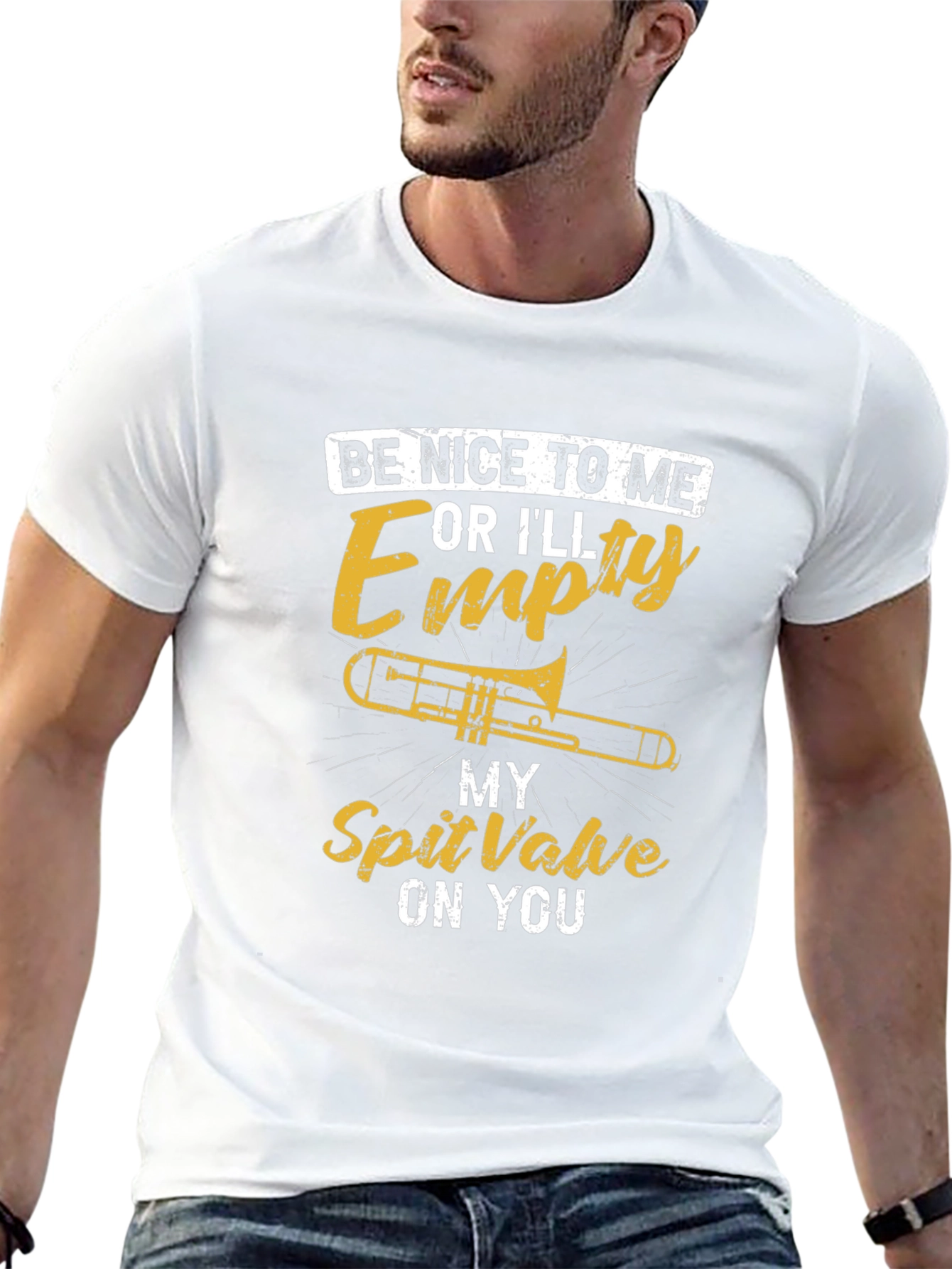 Funny Trombone T-Shirt: Be Nice or Else!