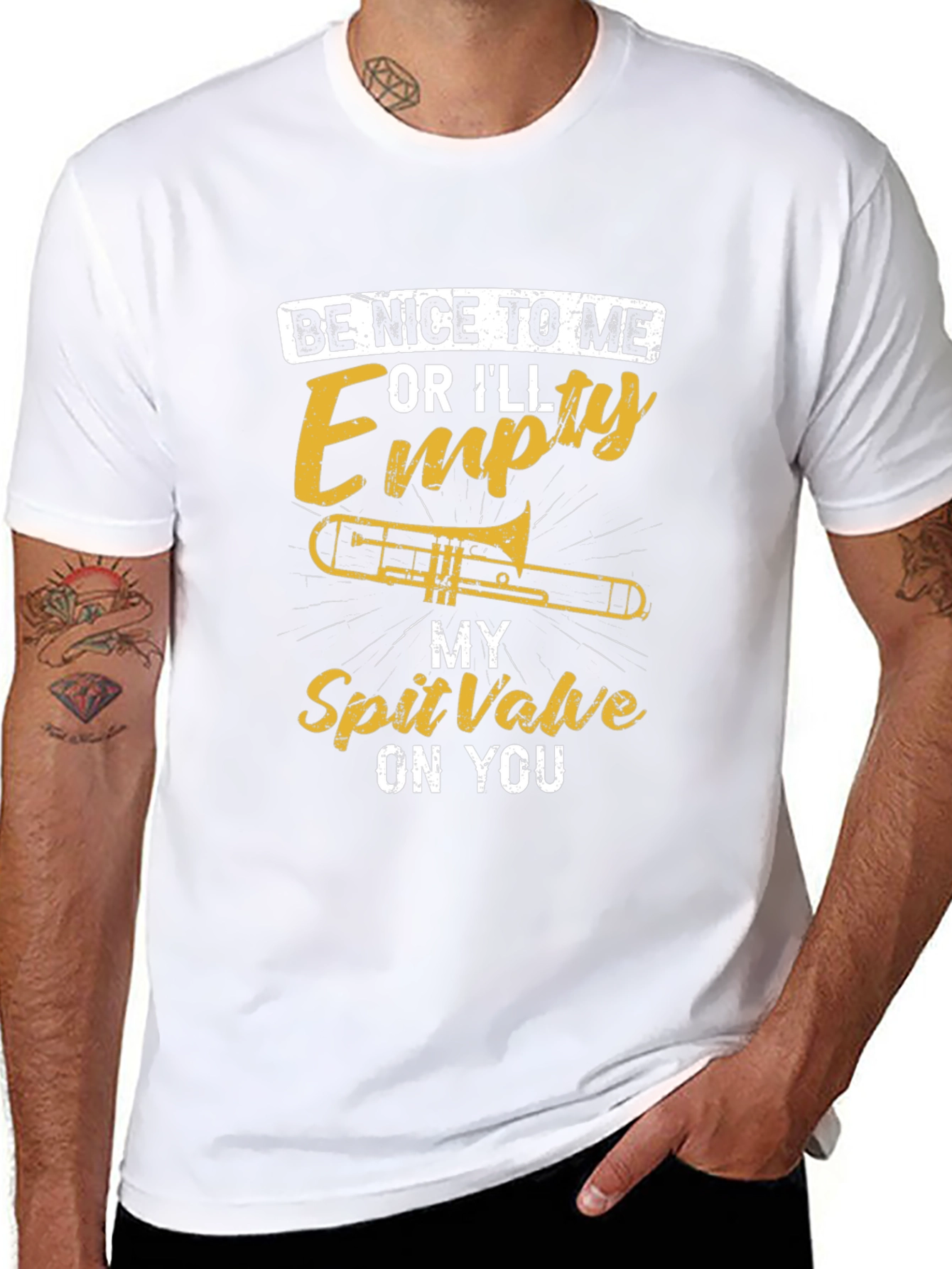 Funny Trombone T-Shirt: Be Nice or Else!