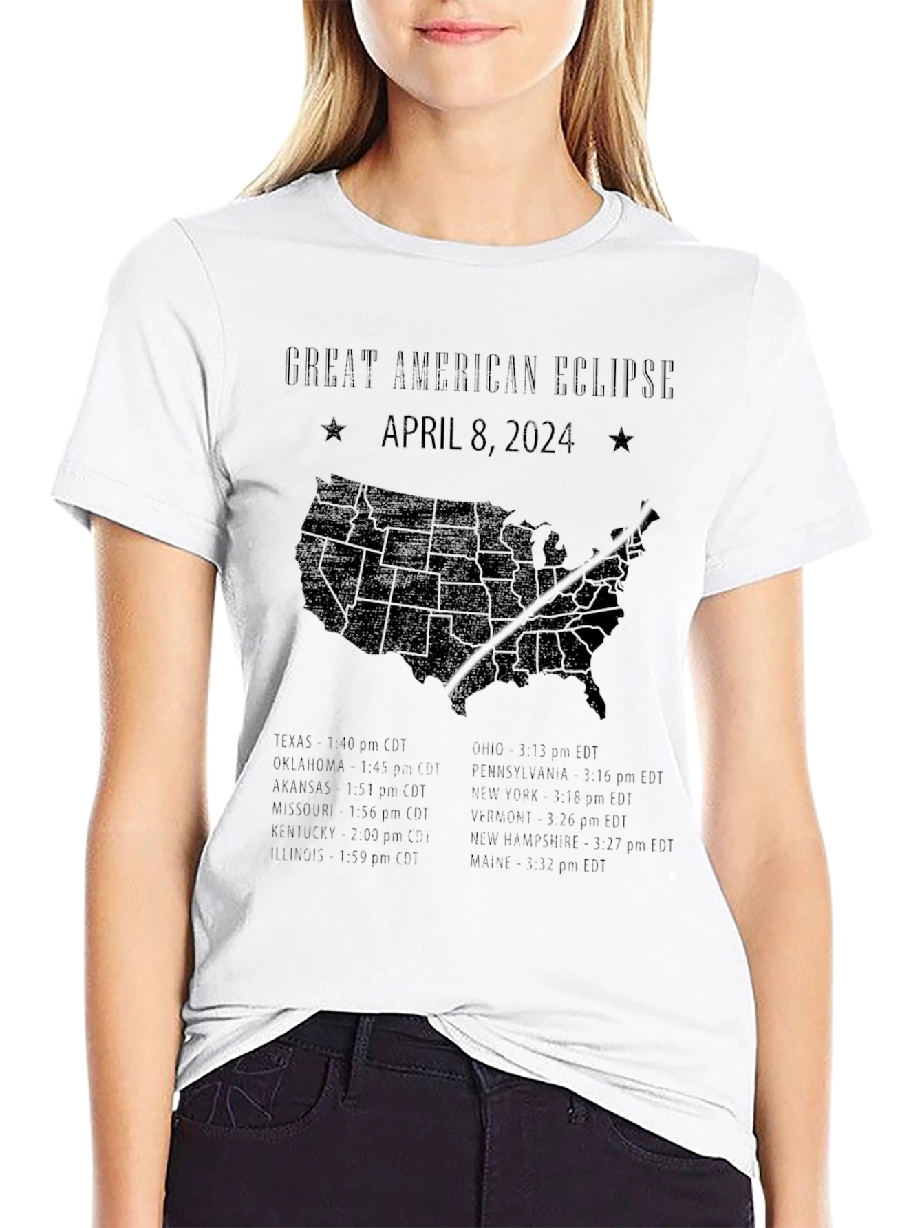 Great American Eclipse April 8 2024 T-Shirt