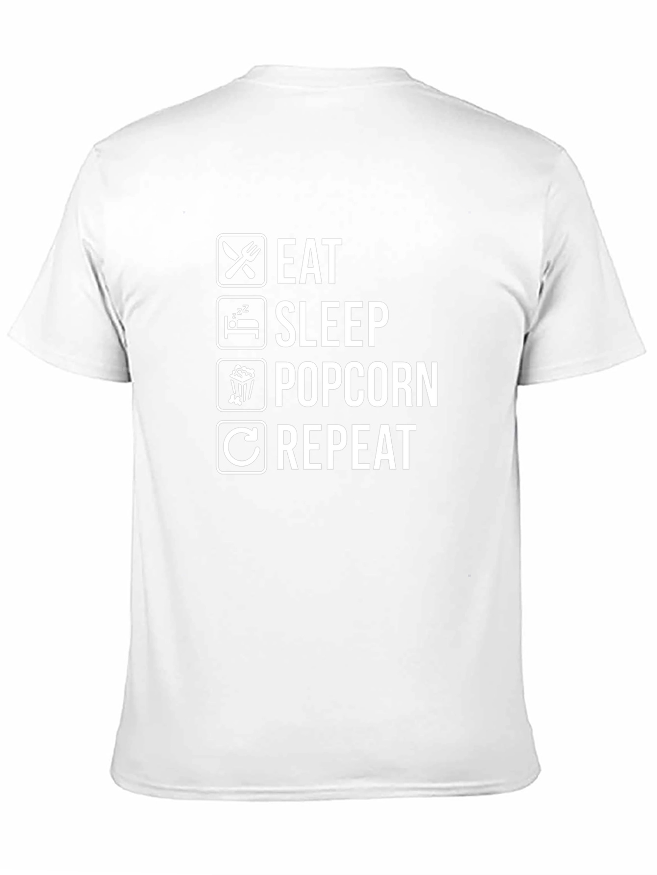 Eat Sleep Popcorn Repeat Graphic T-Shirt