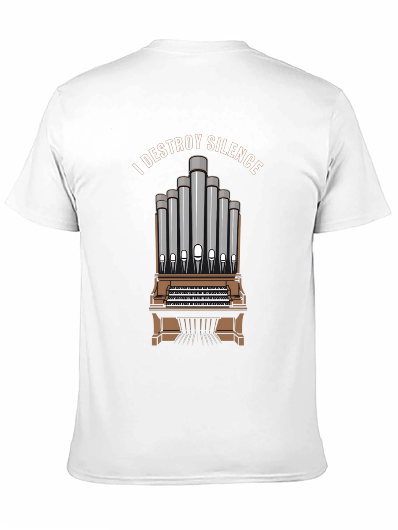 I DESTROY SILENCE T-Shirt Organ Player Musician Tee