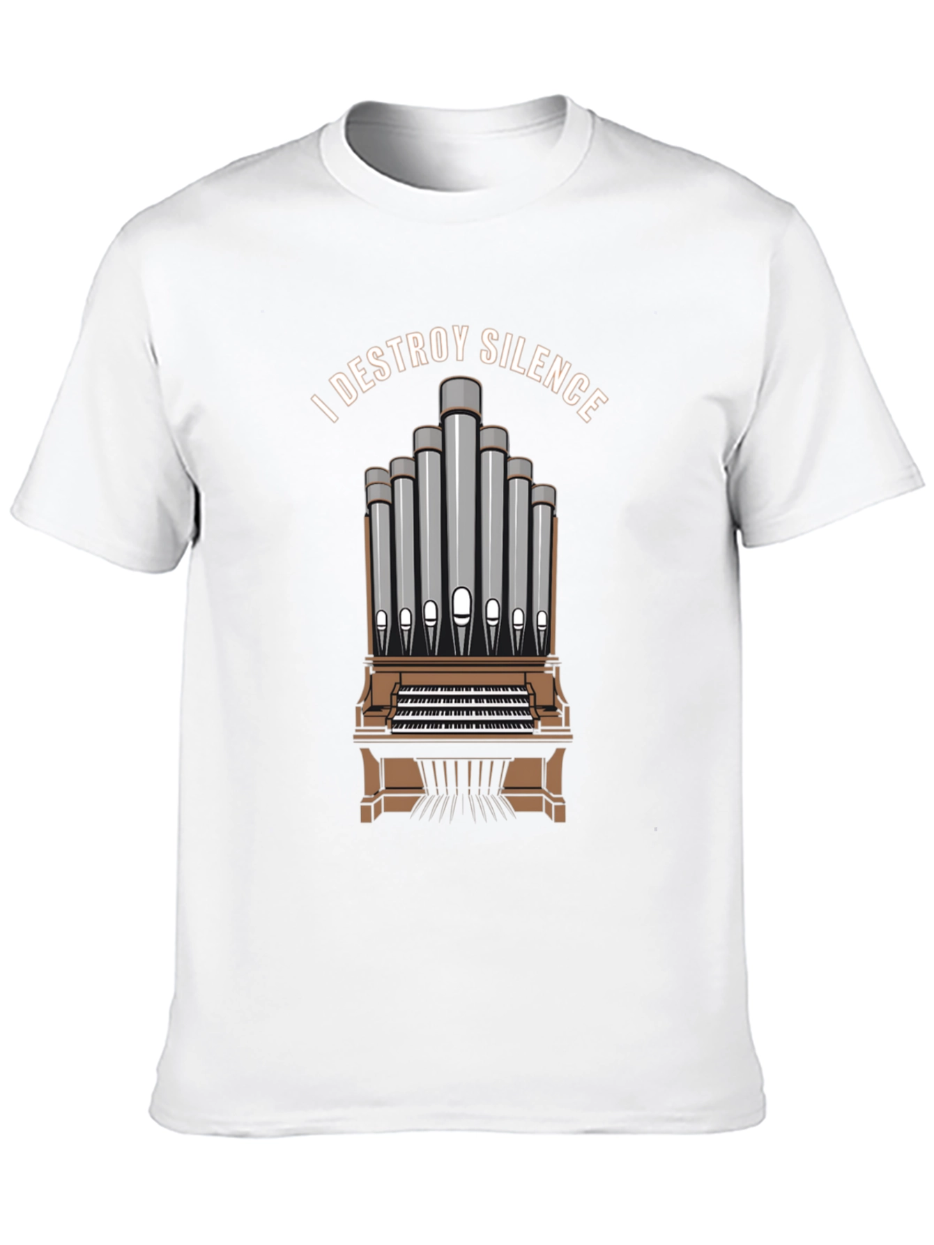 I DESTROY SILENCE T-Shirt Organ Player Musician Tee
