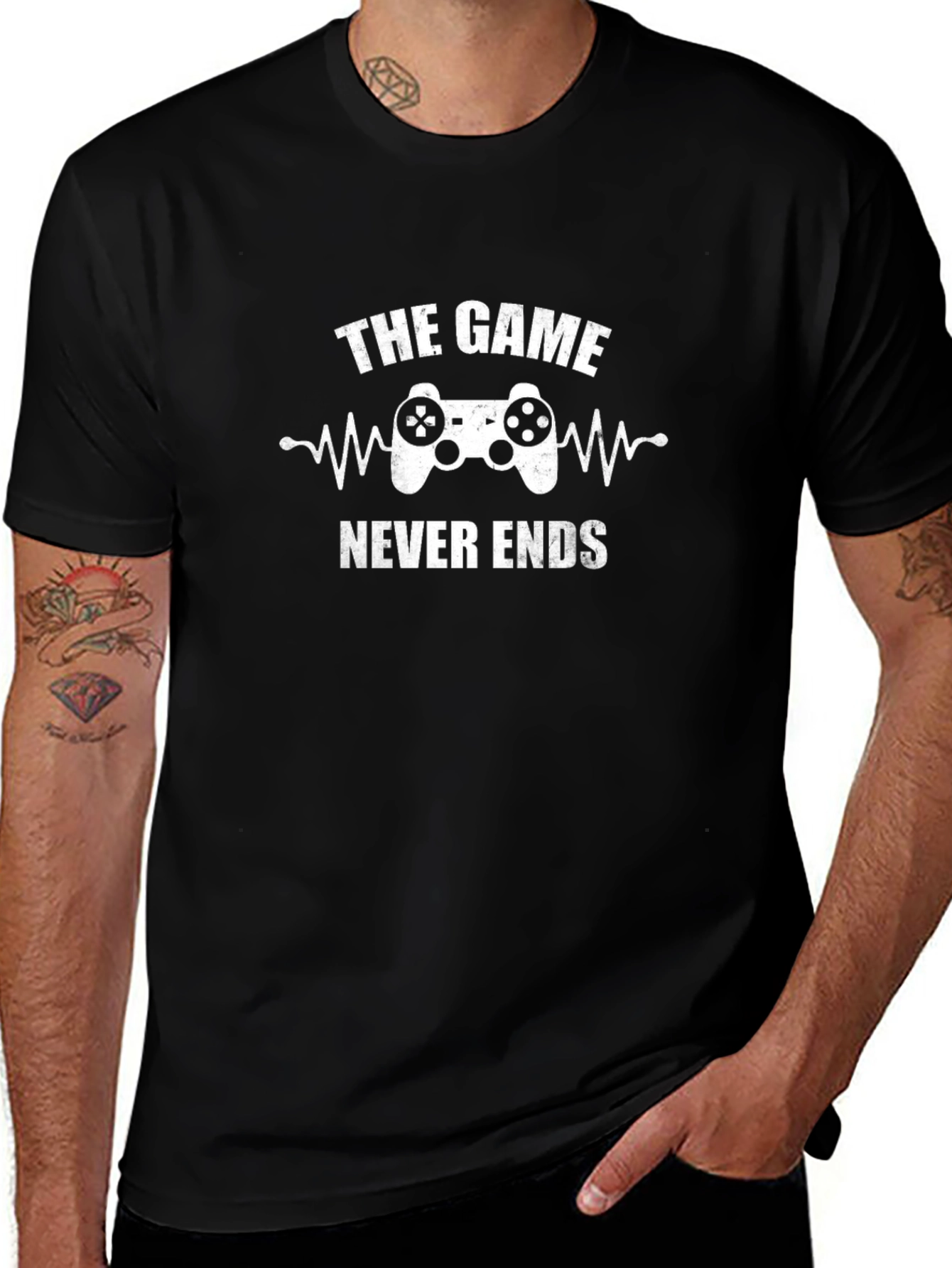 The Game Never Ends Black T-Shirt