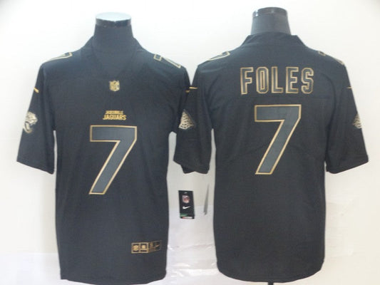 Men's Jacksonville Jaguars #7 Nick Foles Black Game Jerseys