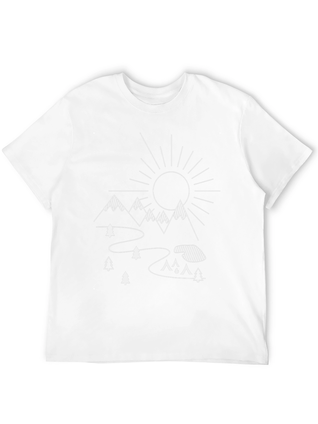 Mountain Scene Graphic Tee - Black