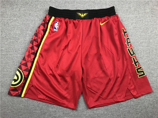 Men's Atlanta Hawks Red Basketball Retro Shorts1