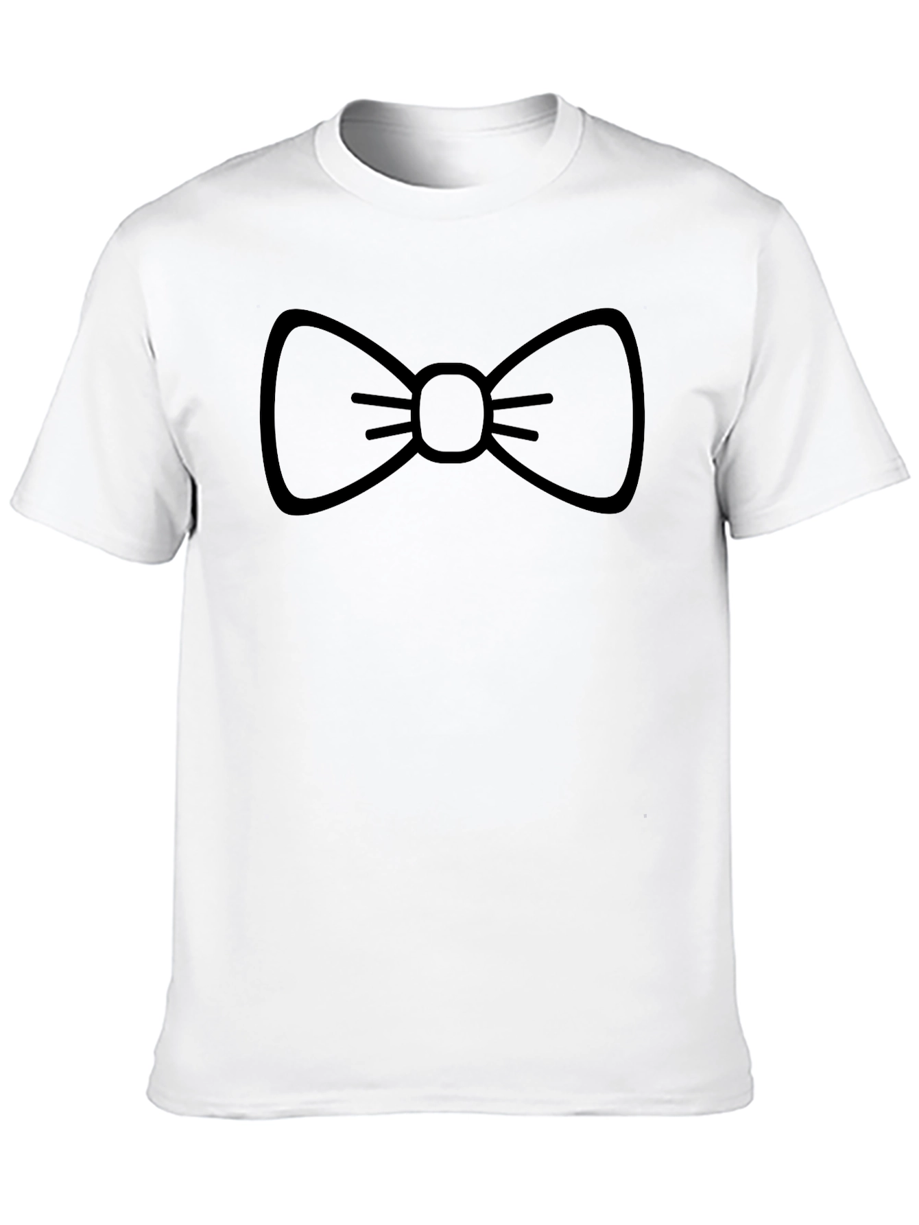 Bowtie Graphic Black T-Shirt - Casual Style