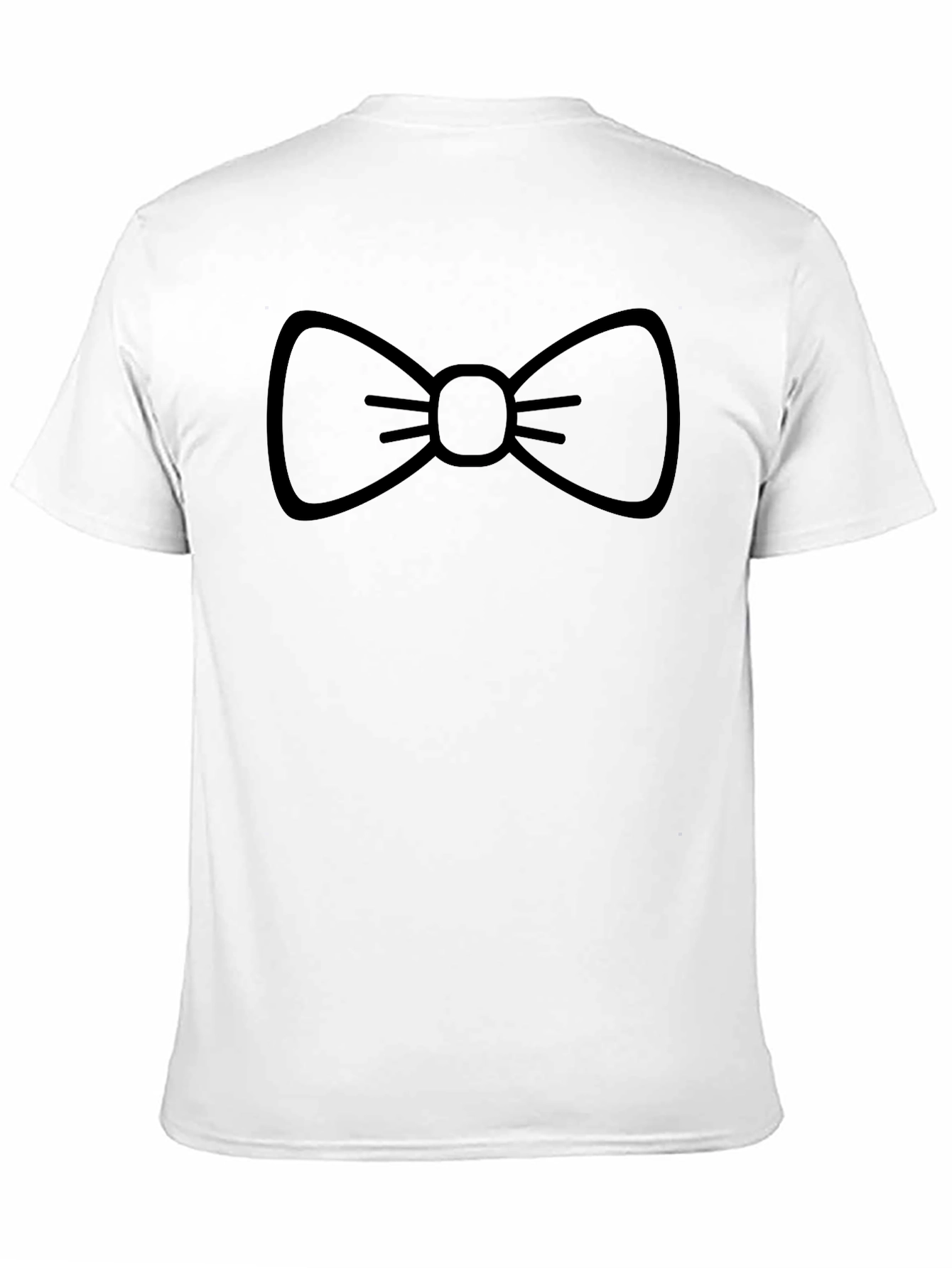 Bowtie Graphic Black T-Shirt - Casual Style