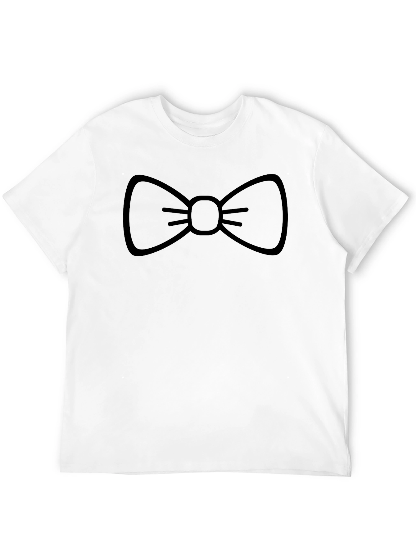 Bowtie Graphic Black T-Shirt - Casual Style