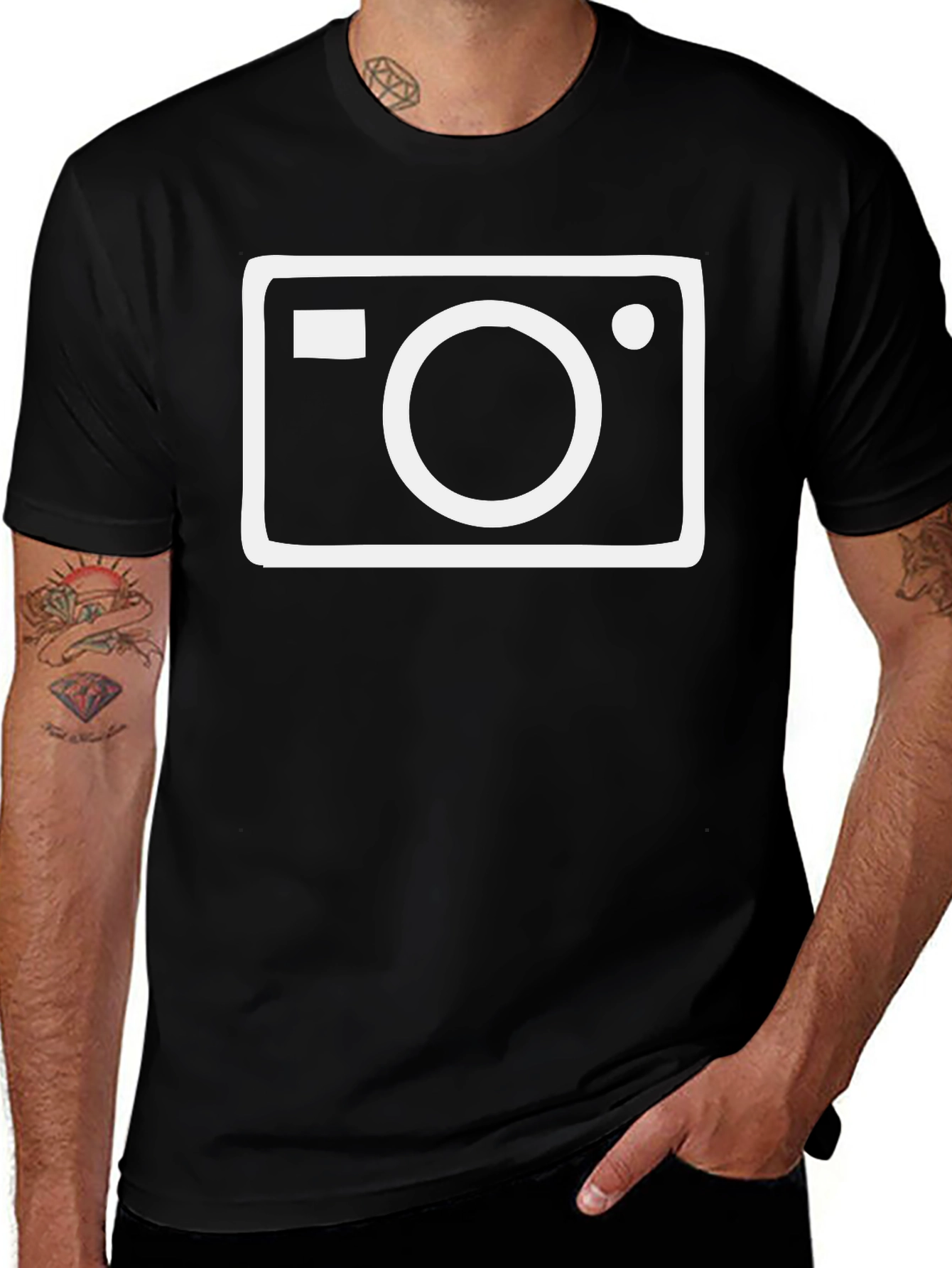 Camera Graphic Black T-Shirt