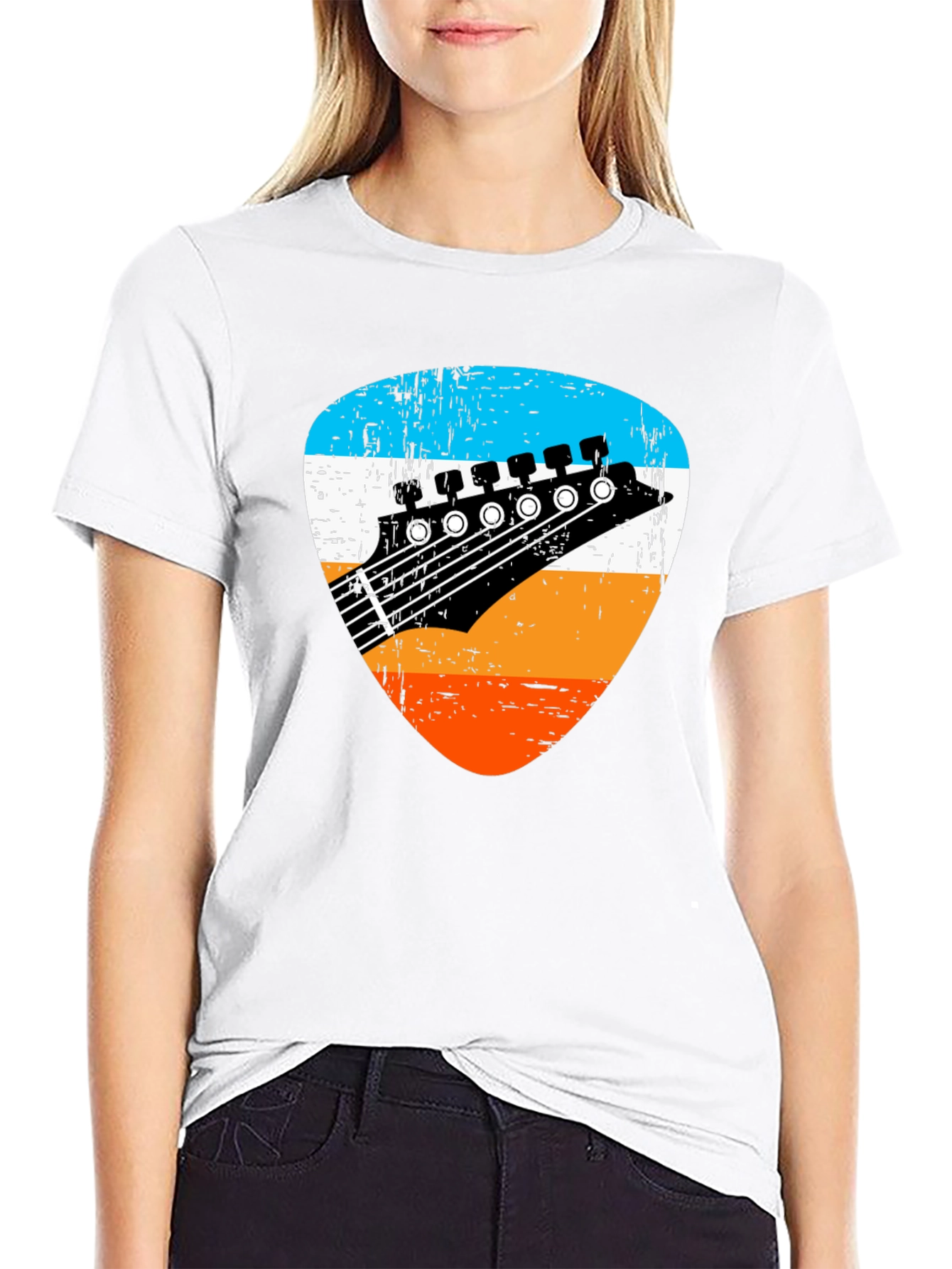 Retro Guitar Pick Graphic Tee