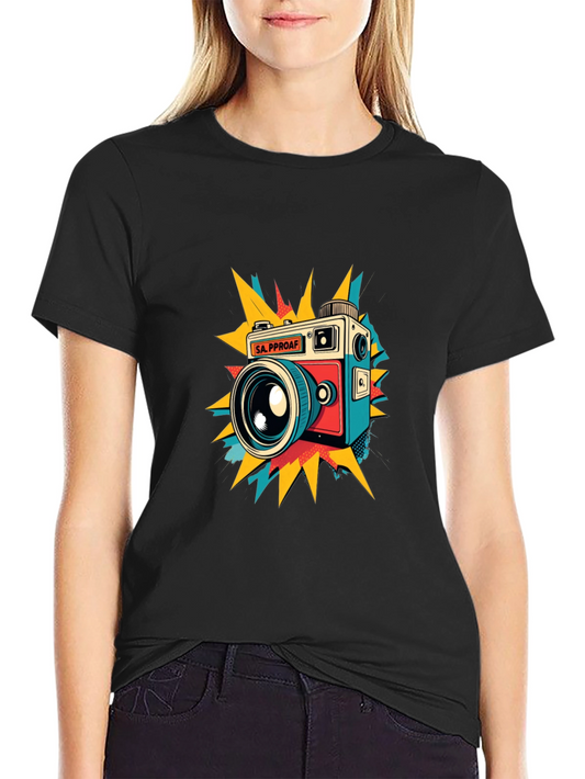 Retro Camera T-Shirt - Stylish Graphic Tee for Photography Lovers