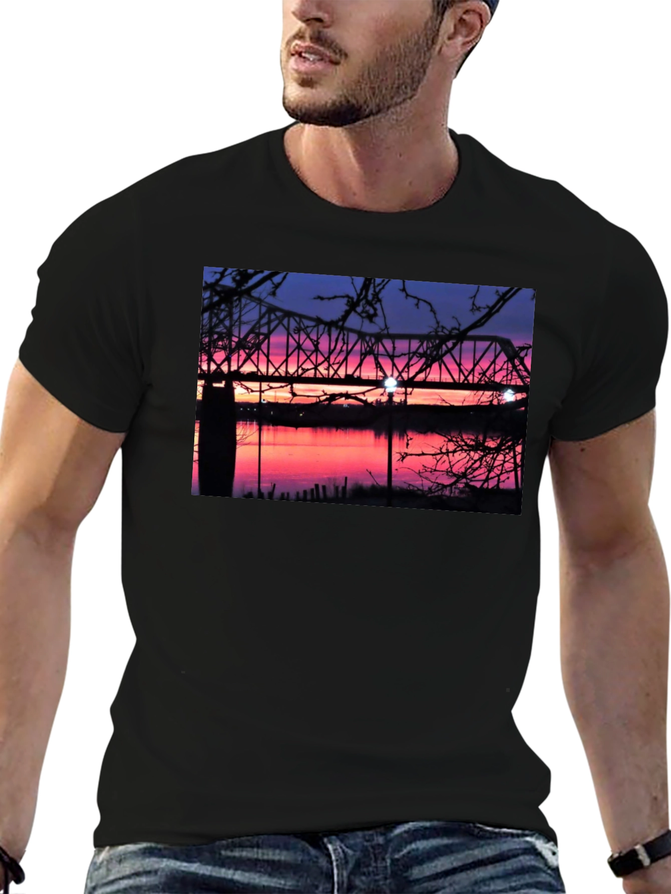 Sunset Bridge Graphic T-Shirt
