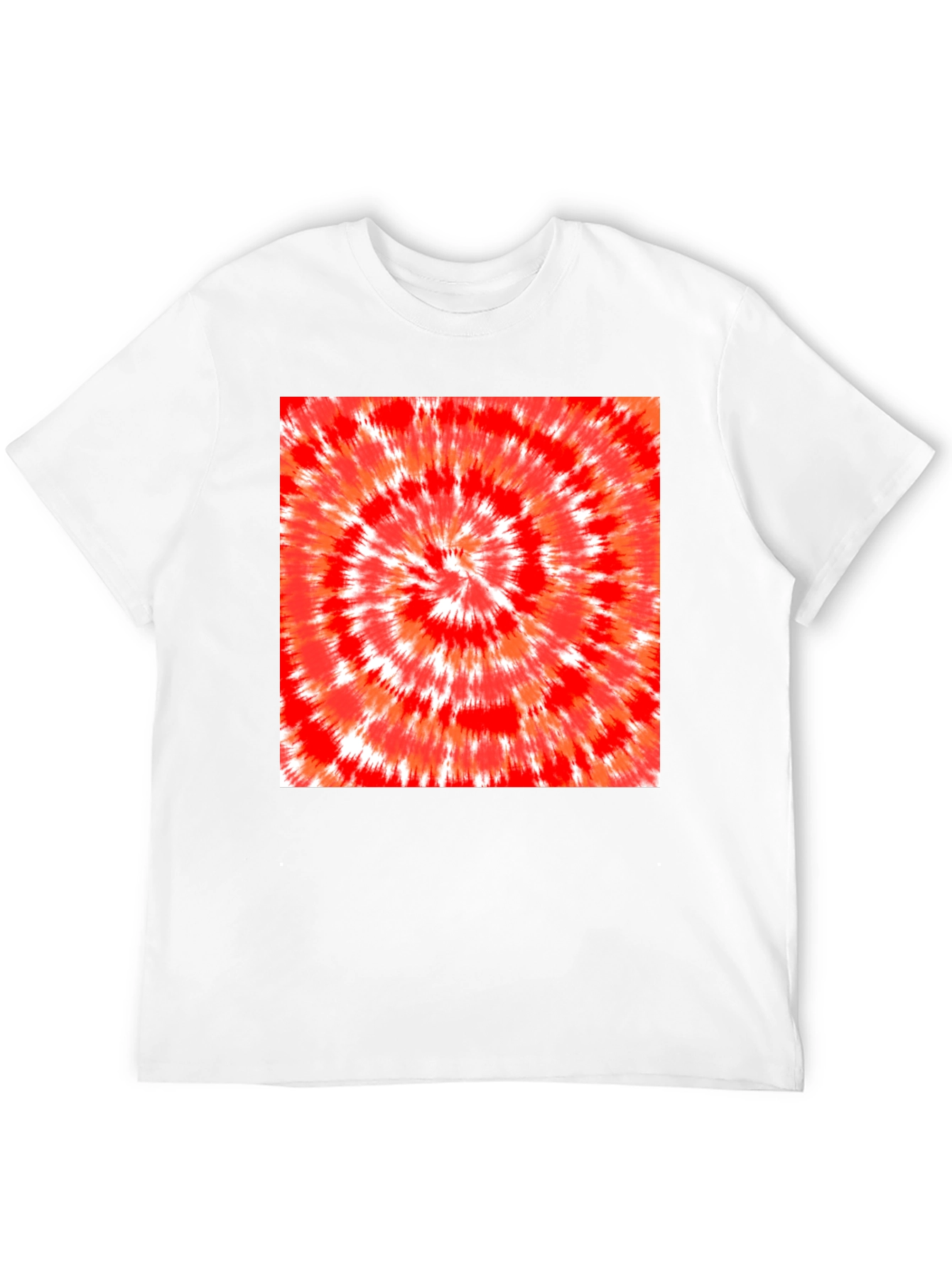Red Tie-Dye Graphic Tee - Mens Black T-Shirt