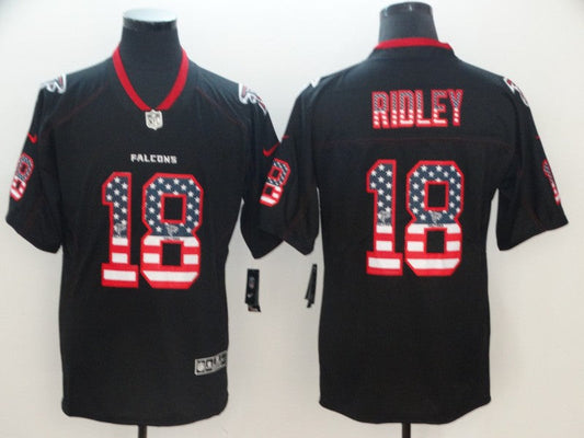 Men's Atlanta Falcons Calvin Ridley #18 Black Alternate Game Jerseys