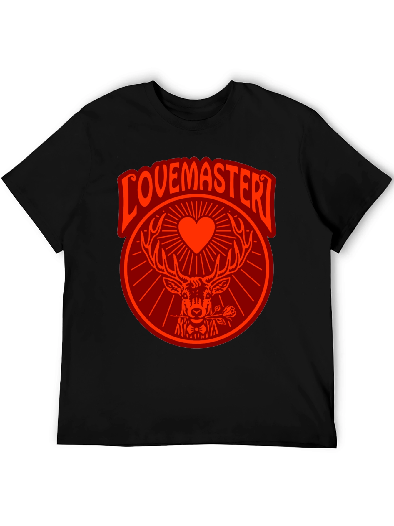 Lovemaster Deer Graphic Tee - Black T-Shirt
