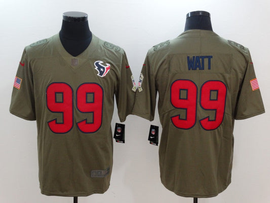 Men's Houston Texans J.J. Watt #99 Brown Alternate Game Jerseys