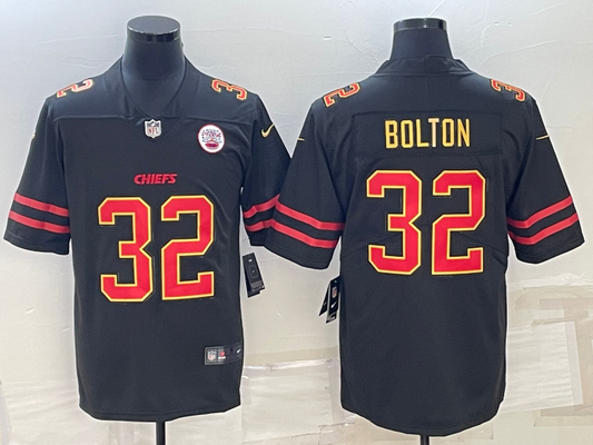 Men's Kansas City Chiefs Nick Bolton #32 Black Player Jerseys