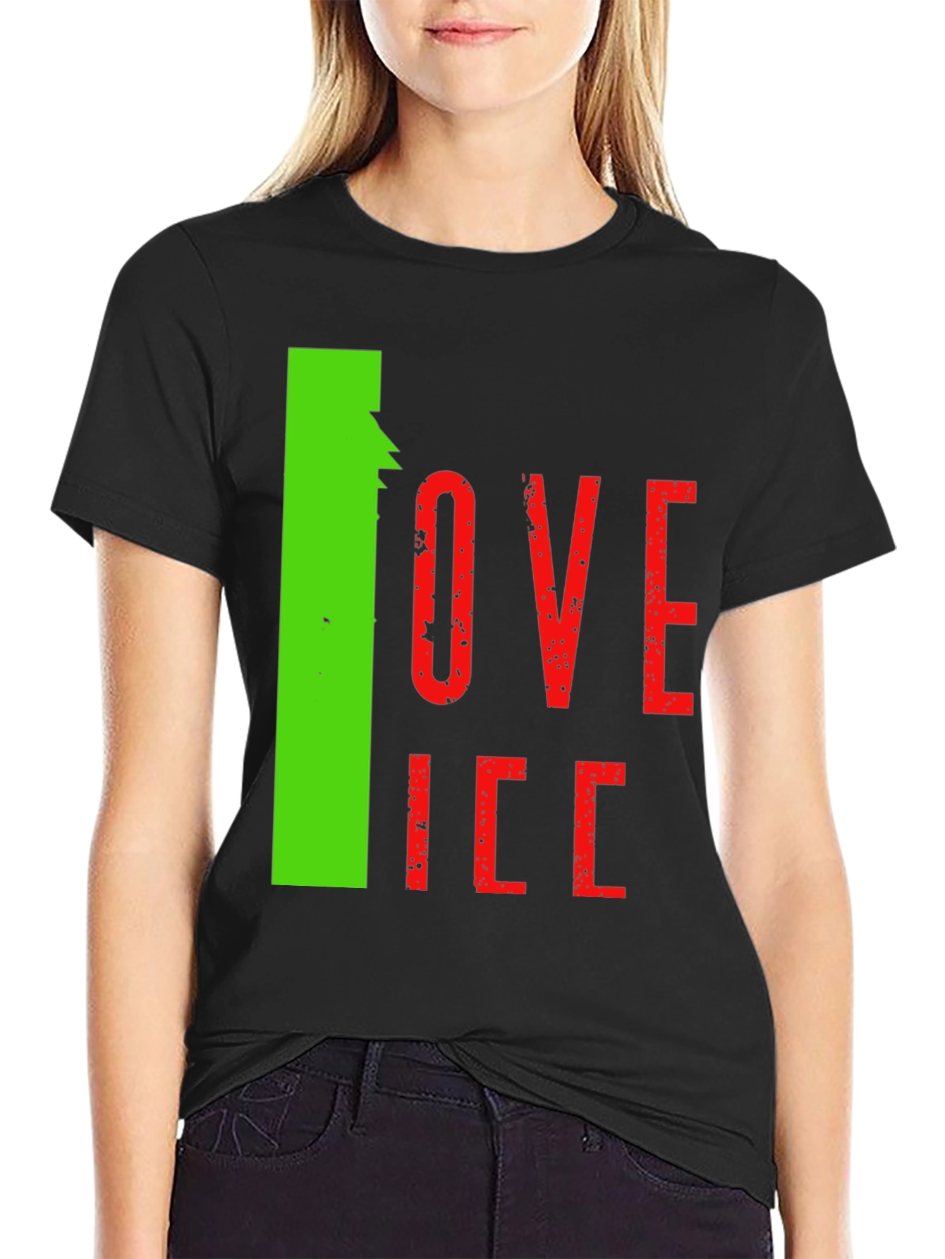 I Love Ice Novelty Graphic T-Shirt