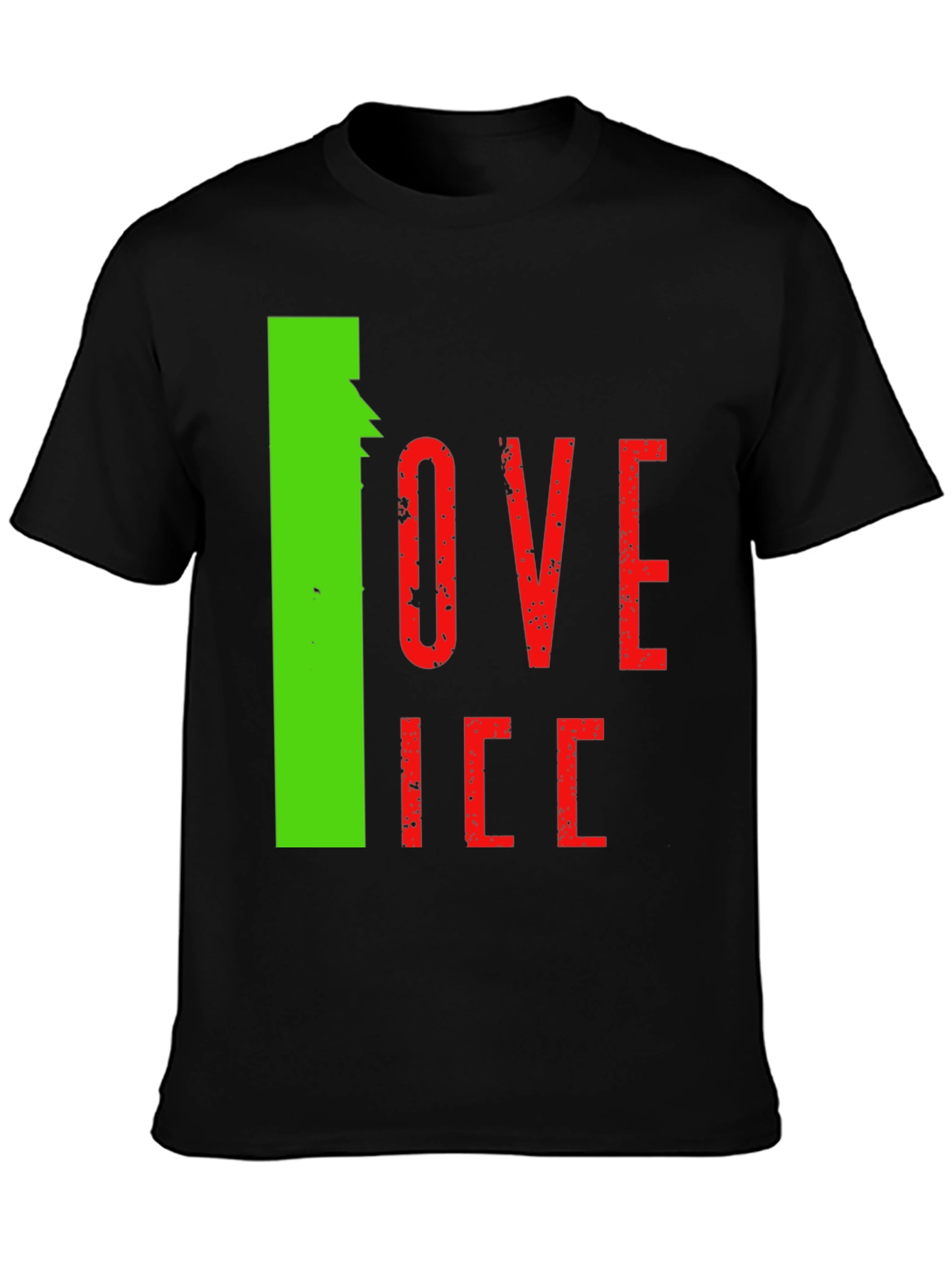 I Love Ice Novelty Graphic T-Shirt