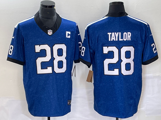 Men's Indianapolis Colts Jonathan Taylor #28 Blue Vapor F.U.S.E. Limited Jerseys