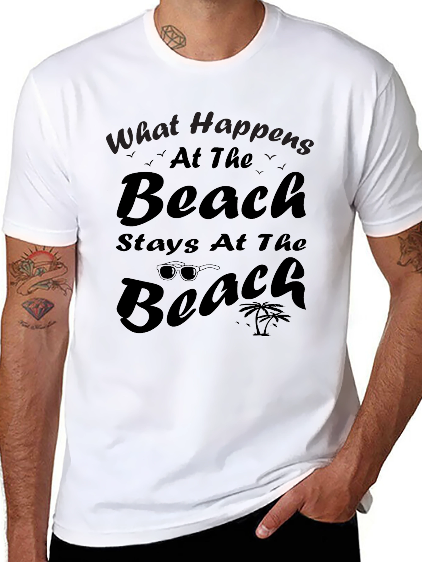 Beach Vibes Tee: What Happens At The Beach T-Shirt