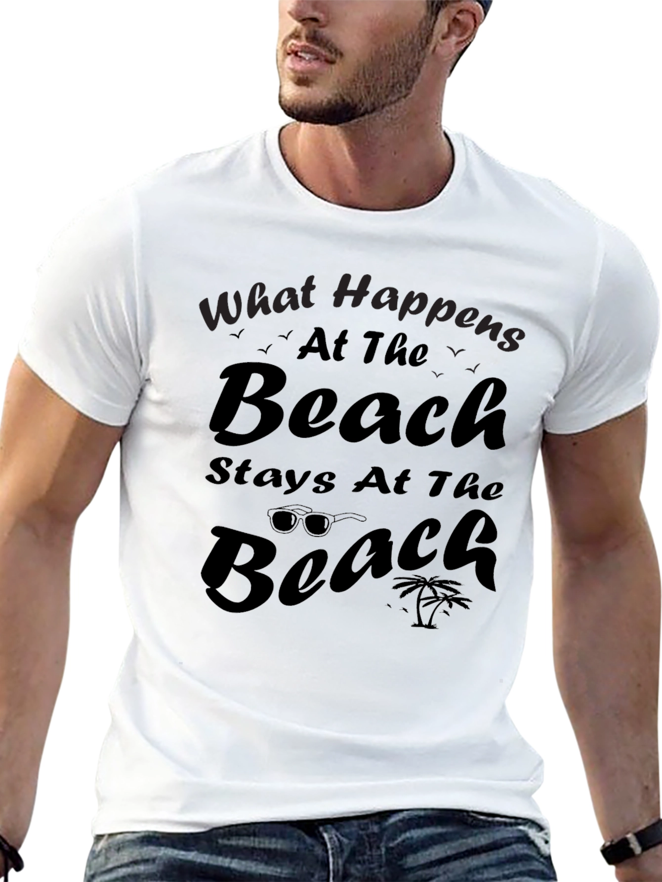 Beach Vibes Tee: What Happens At The Beach T-Shirt