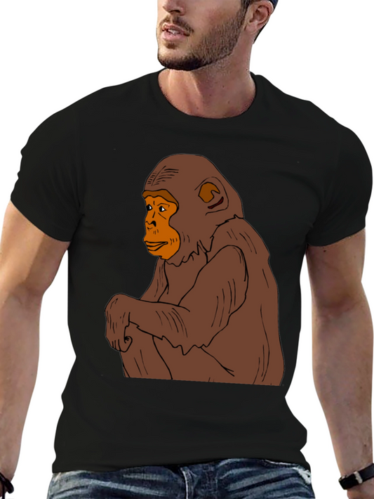 Chimpanzee Graphic Tee - Mens Black T-Shirt
