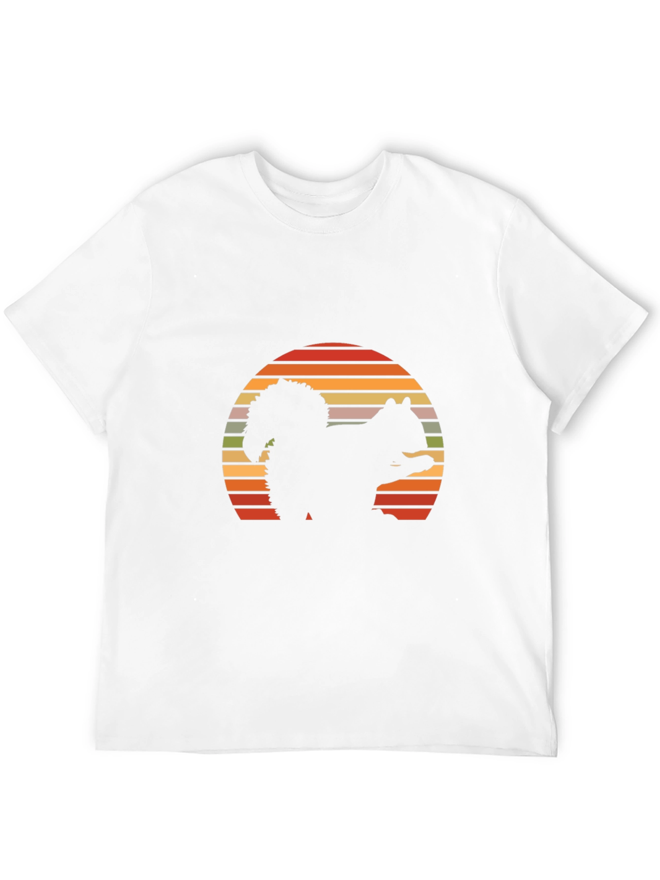 Retro Squirrel Sunset T-Shirt - Nature Lover Tee