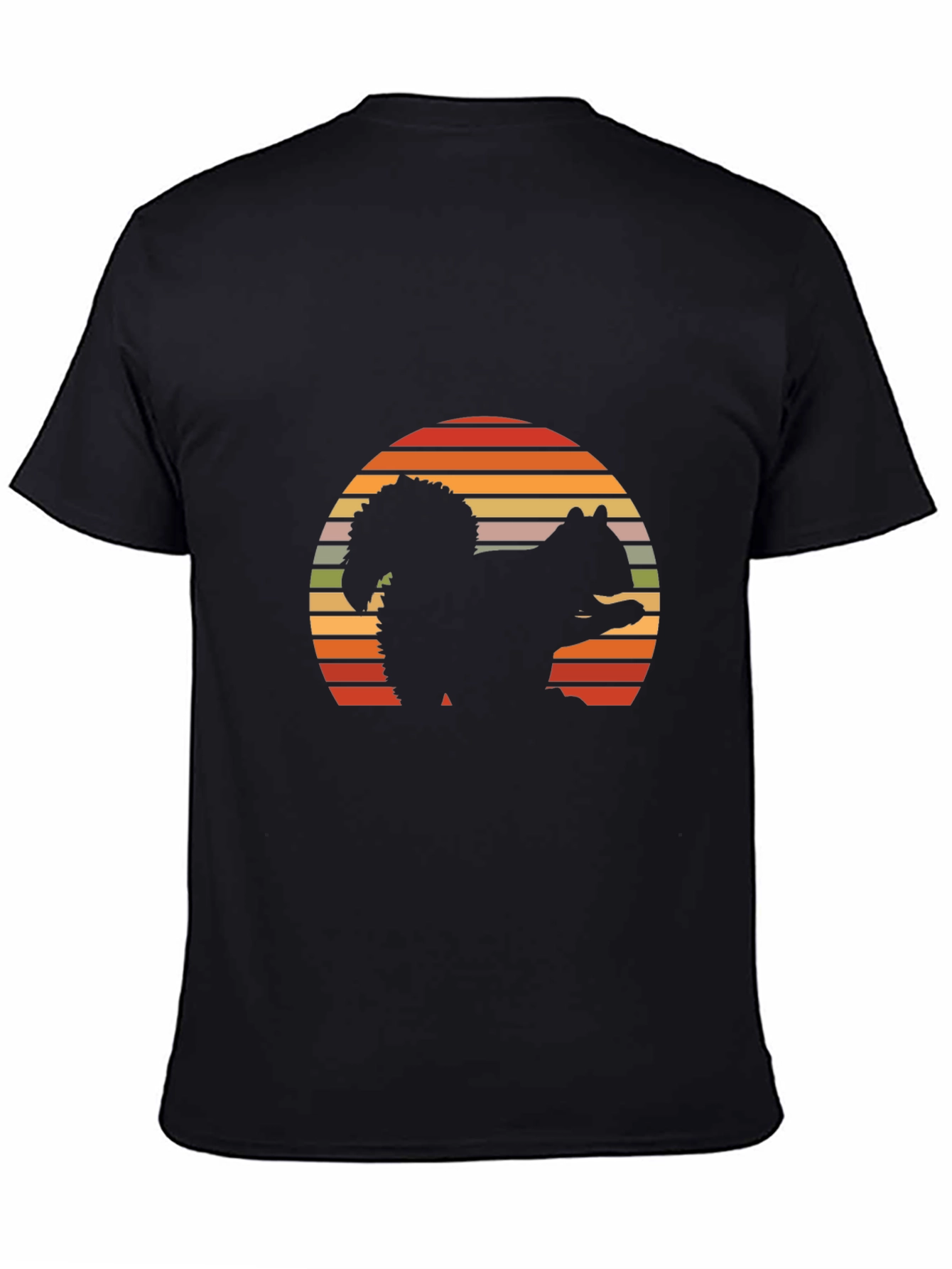 Retro Squirrel Sunset T-Shirt - Nature Lover Tee